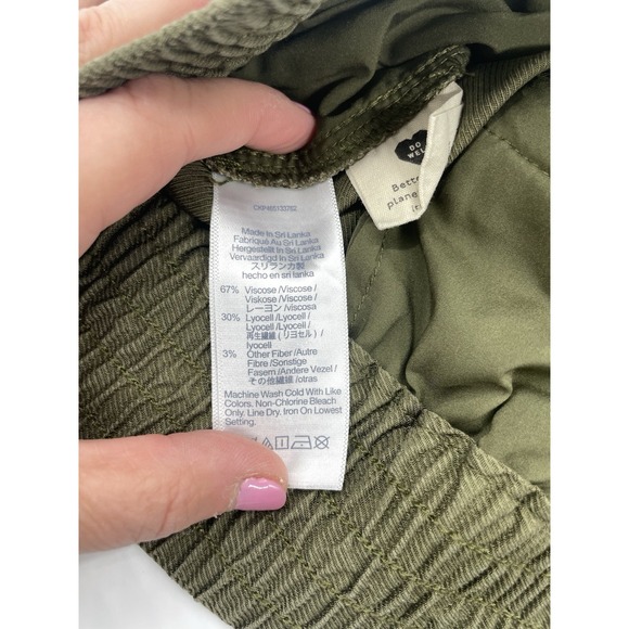 MADEWELL Carley Wide-Leg Pants Utility Green Sz S Casual Career Travel Retro New - Picture 7 of 9